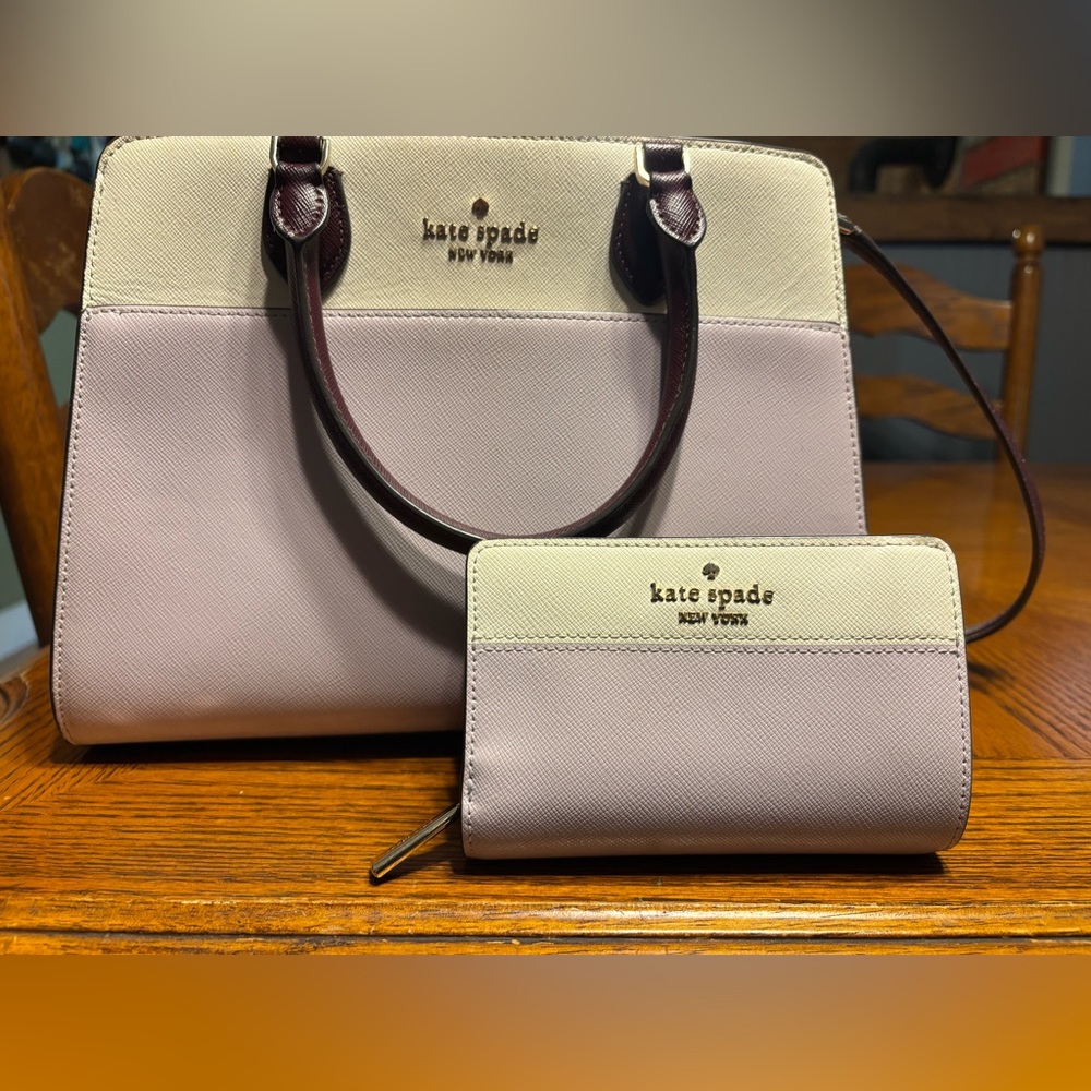 Kate Spade Madison colorblock Saffiano leather medium satchel